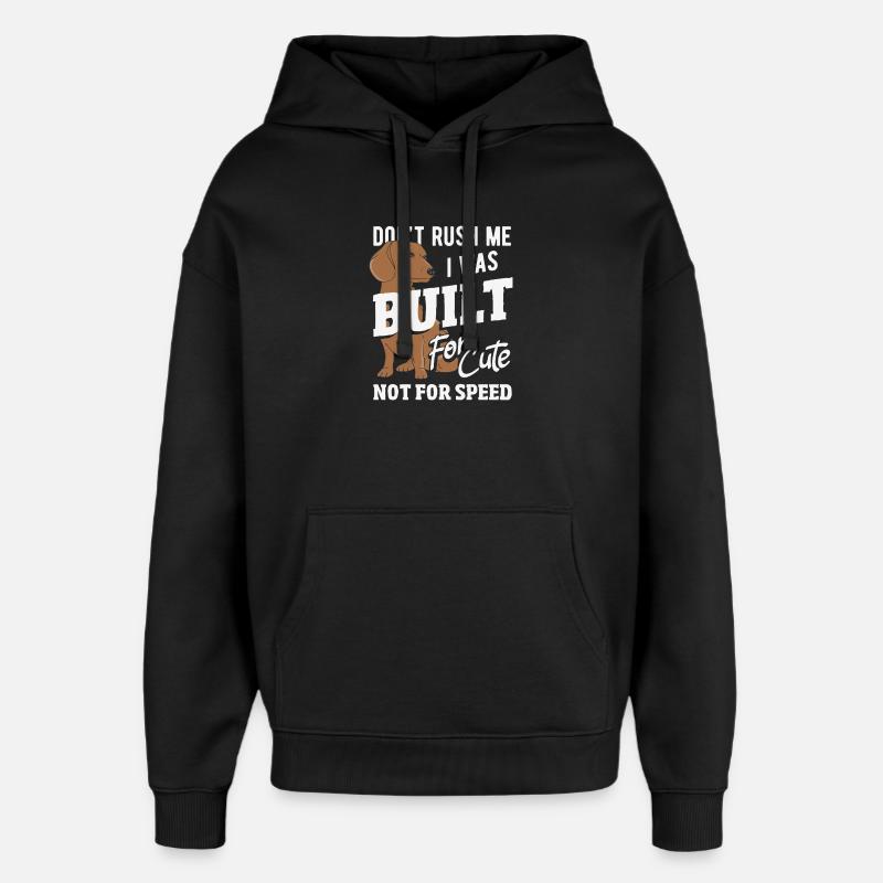 Attends-moi, j’ai de petites jambes - Sweat à capuche unisexe Stanley/Stella Oversized - noir