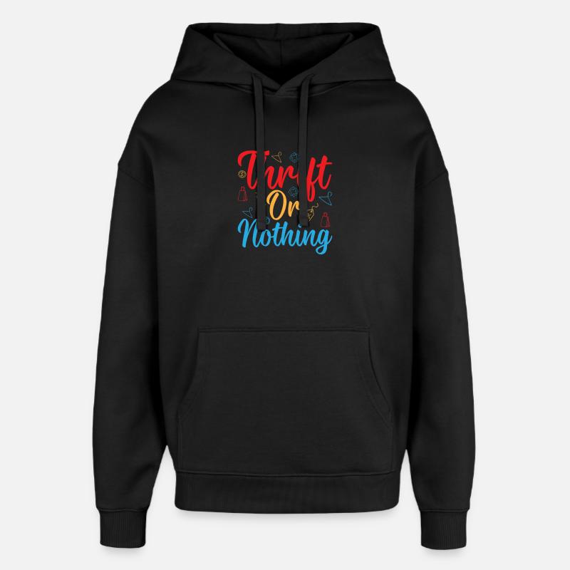 Friperie Magasin d’occasion ou rien - Sweat à capuche unisexe Stanley/Stella Oversized - noir
