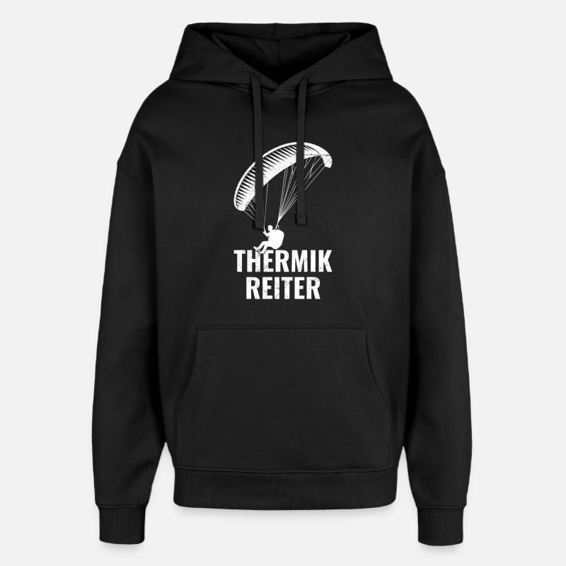 Parapente THERMIK REITER Drôle - Sweat à capuche unisexe Stanley/Stella Oversized - noir