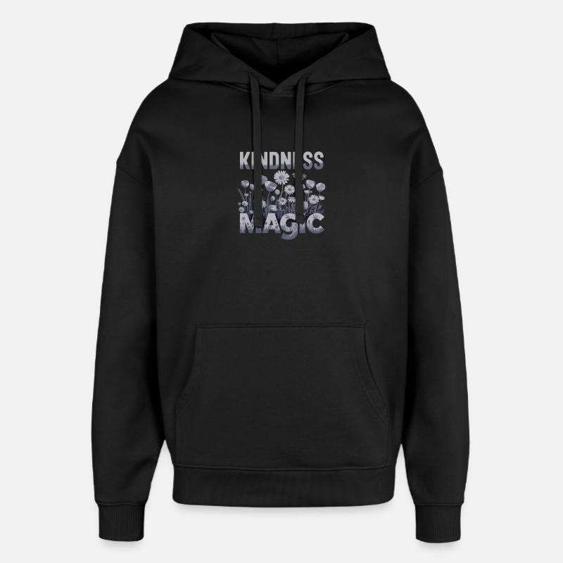  Kindness Magic Blumenwiese Freundlichkeit - Oversized Unisex Hoodie von Stanley/Stella - Schwarz