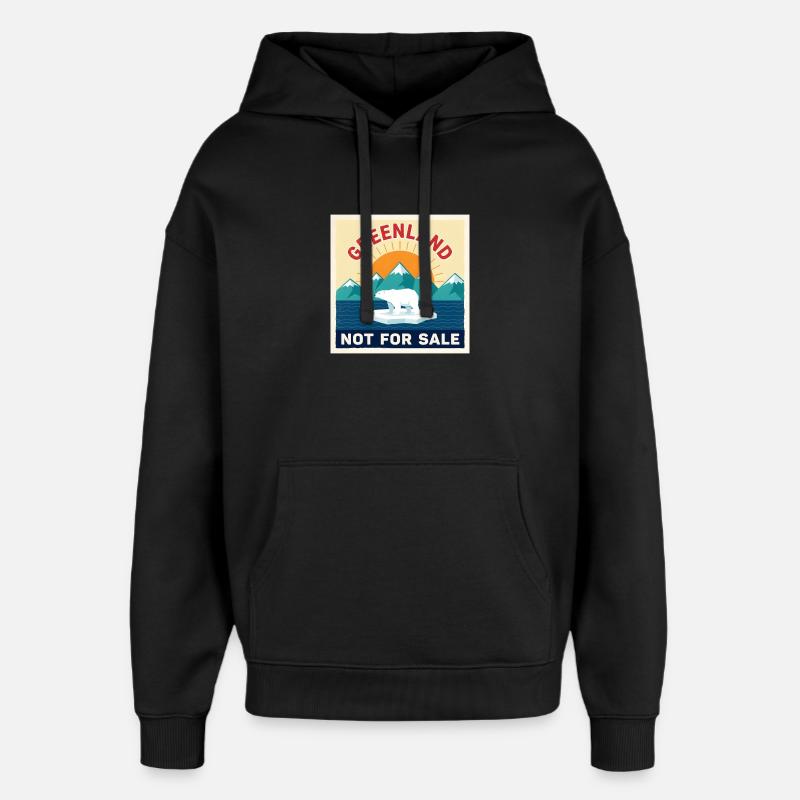 Groenland Pas à vendre Ours polaire - Sweat à capuche unisexe Stanley/Stella Oversized - noir