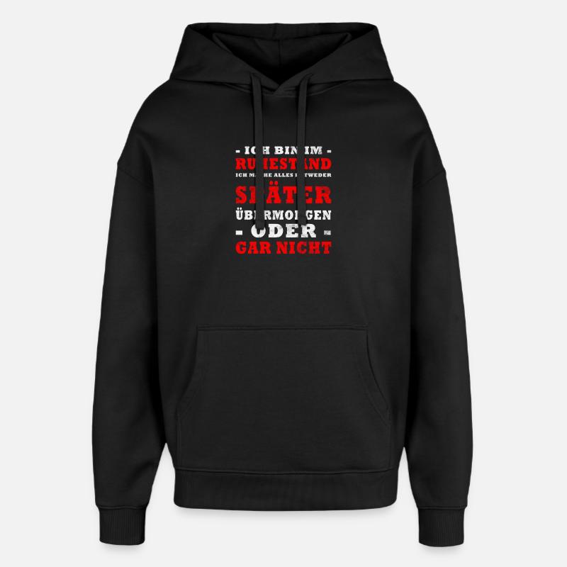 Cadeau de retraite - Sweat à capuche unisexe Stanley/Stella Oversized - noir