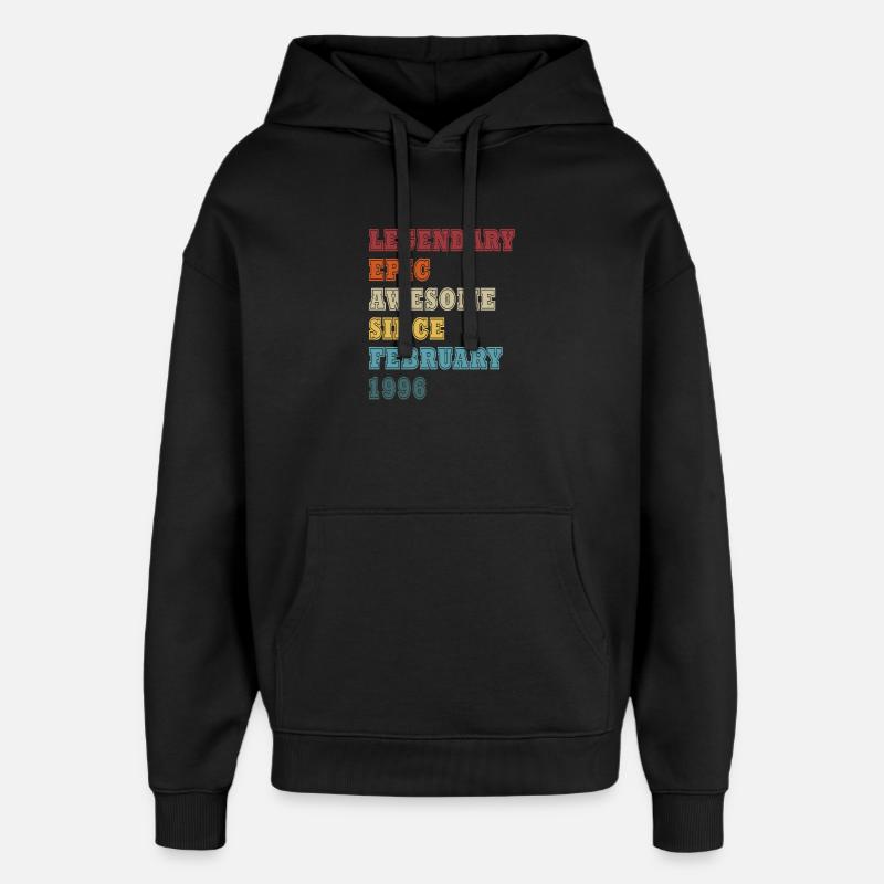 30e anniversaire février 1996 Millésime - Sweat à capuche unisexe Stanley/Stella Oversized - noir
