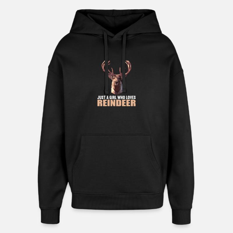 Renne Renne - Sweat à capuche unisexe Stanley/Stella Oversized - noir