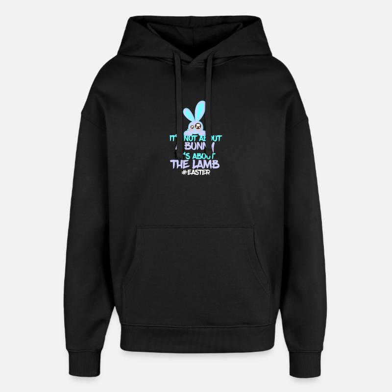 Oster Bunny vs Lamb Design - Sweat à capuche unisexe Stanley/Stella Oversized - noir
