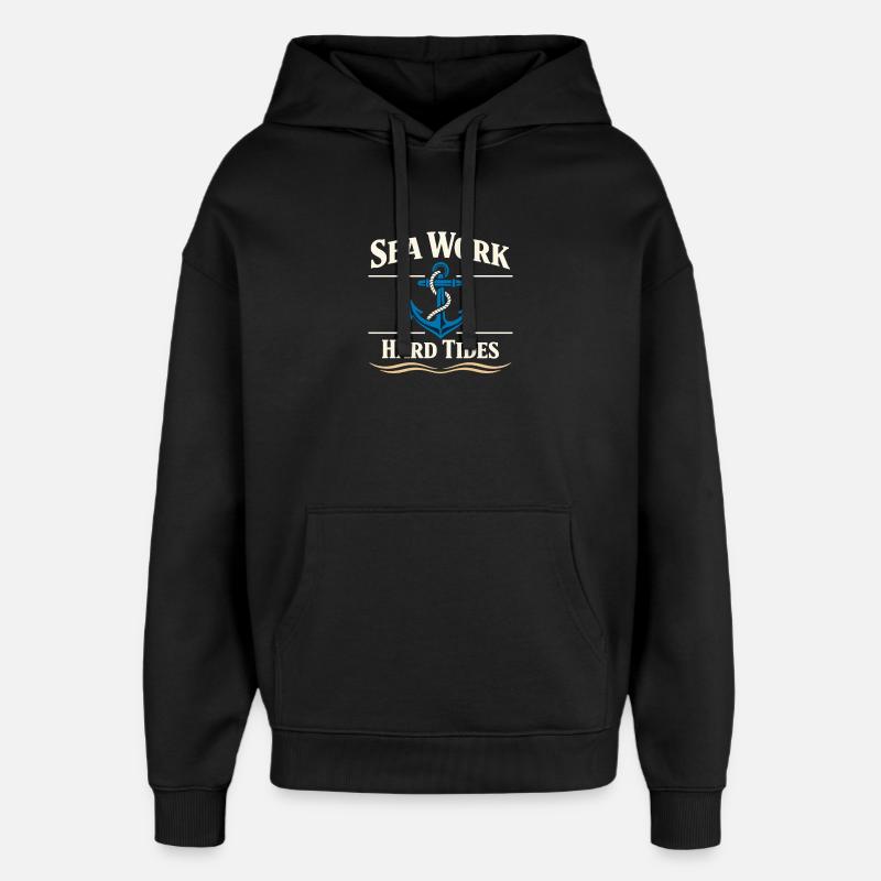 Seemannschaftsgeschenk Für Deckhand Ocean Work - Oversized Unisex Hoodie von Stanley/Stella - Schwarz