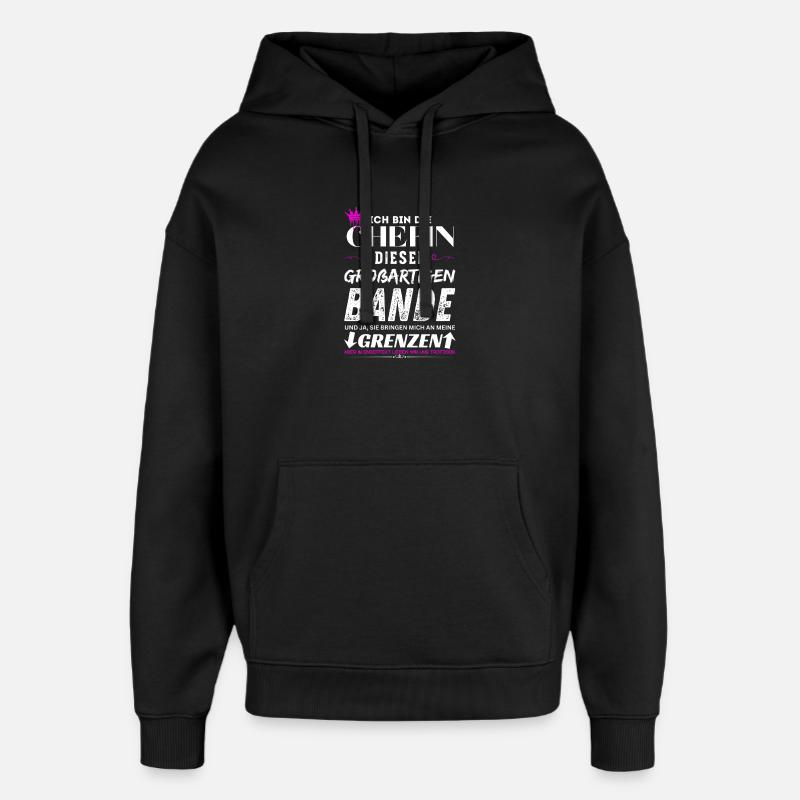 Chefin dieser Großartigen Bande Chefin Geschenke - Sweat à capuche unisexe Stanley/Stella Oversized - noir