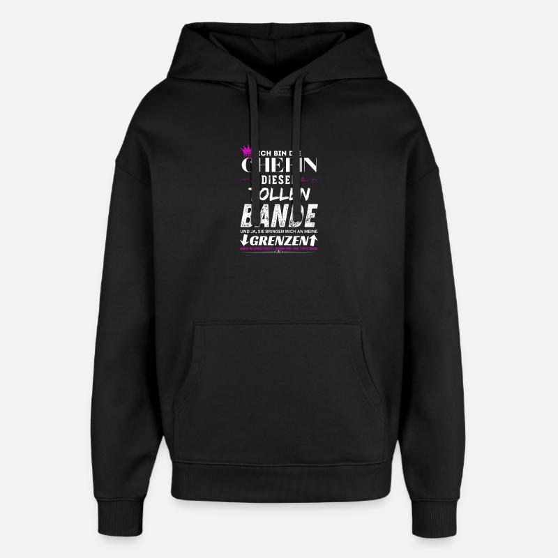 Chefin dieser Tollen Bande Chefin Geschenke - Sweat à capuche unisexe Stanley/Stella Oversized - noir