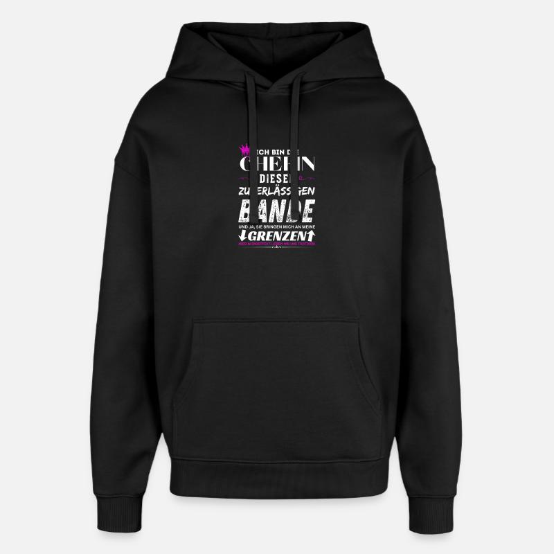 Chefin dieser Zuverlässigen Bande Chefin Geschenke - Sweat à capuche unisexe Stanley/Stella Oversized - noir