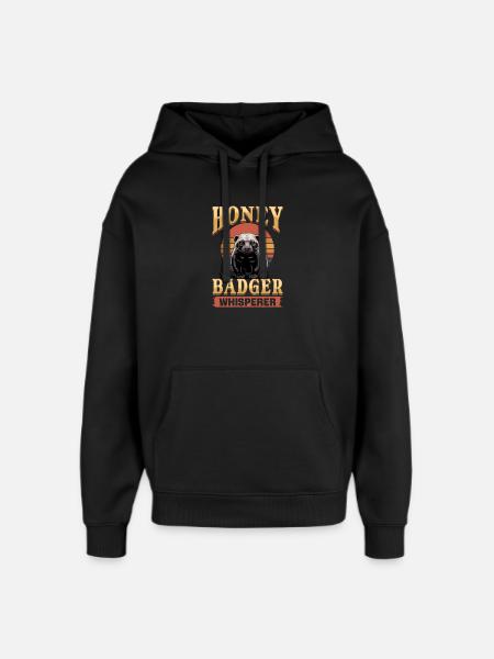 Funny Honey Badger - Oversized Unisex Hoodie von Stanley/Stella - Schwarz