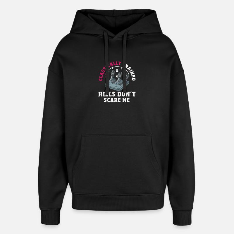 Voiture manuelle, entraînée classiquement - Sweat à capuche unisexe Stanley/Stella Oversized - noir