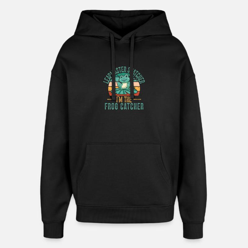 Frog Catcher Leapmaster Snatcher Frog - Oversized Unisex Hoodie von Stanley/Stella - Schwarz