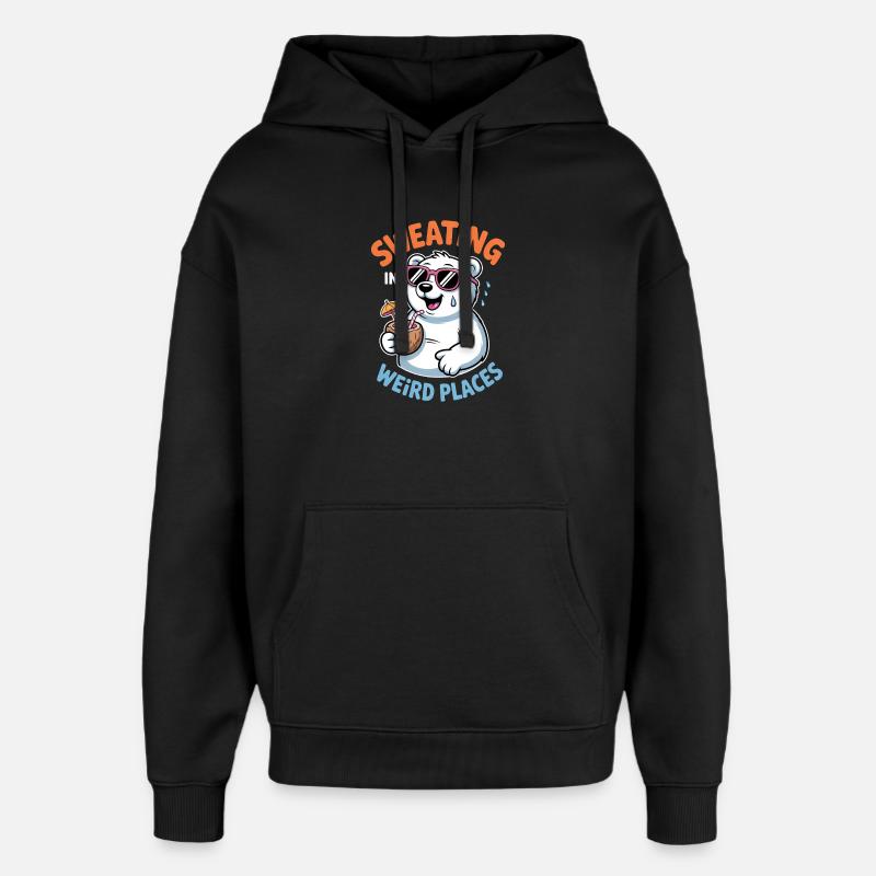 Sweating Sayings Funny Sweating Gift - Oversized Unisex Hoodie by Stanley/Stella - black