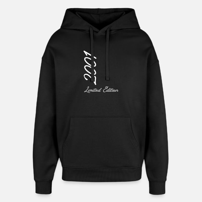 Année 2001 édition limitée - Sweat à capuche unisexe Stanley/Stella Oversized - noir