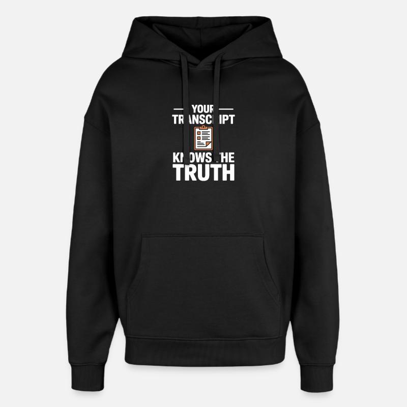 Secrétariat scolaire Travail précieux Élèves Enseignants - Sweat à capuche unisexe Stanley/Stella Oversized - noir