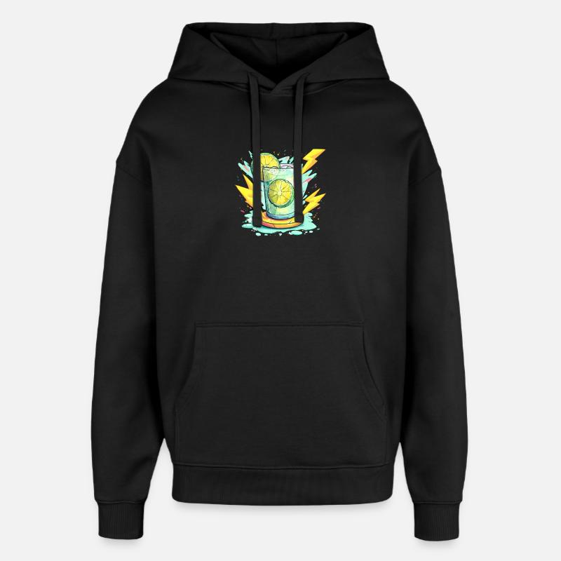 Conception du verre Citrus Shock - Sweat à capuche unisexe Stanley/Stella Oversized - noir