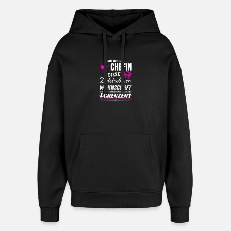 Cadeaux d’équipe déterminés par le patron - Sweat à capuche unisexe Stanley/Stella Oversized - noir