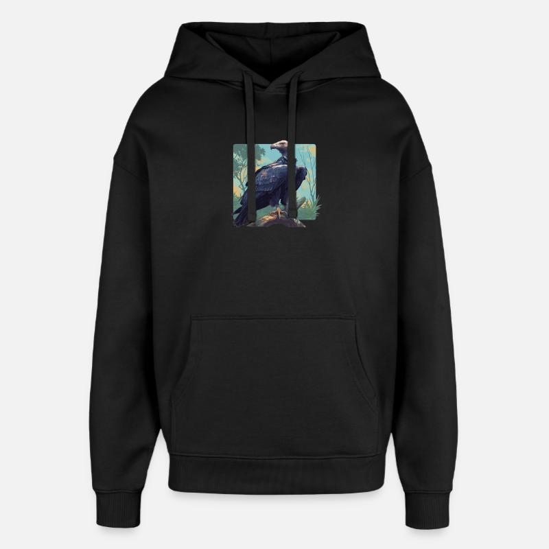 Vautour - Sweat à capuche unisexe Stanley/Stella Oversized - noir