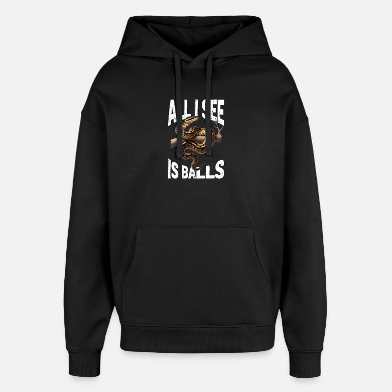 Königspython Schlangen Liebhaber Terrarium Python - Oversized Unisex Hoodie von Stanley/Stella - Schwarz