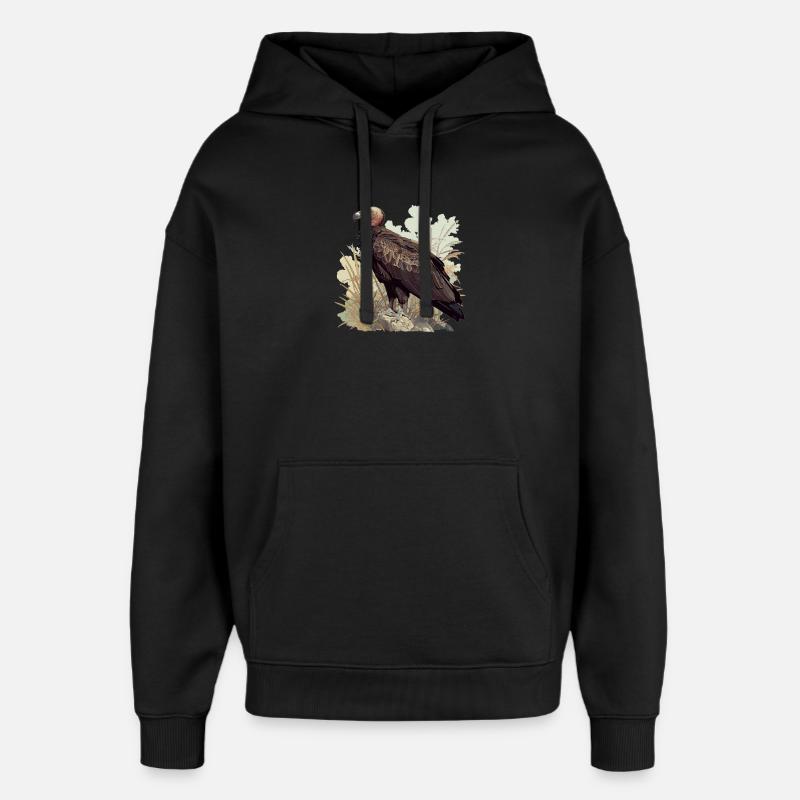 Vautour - Sweat à capuche unisexe Stanley/Stella Oversized - noir