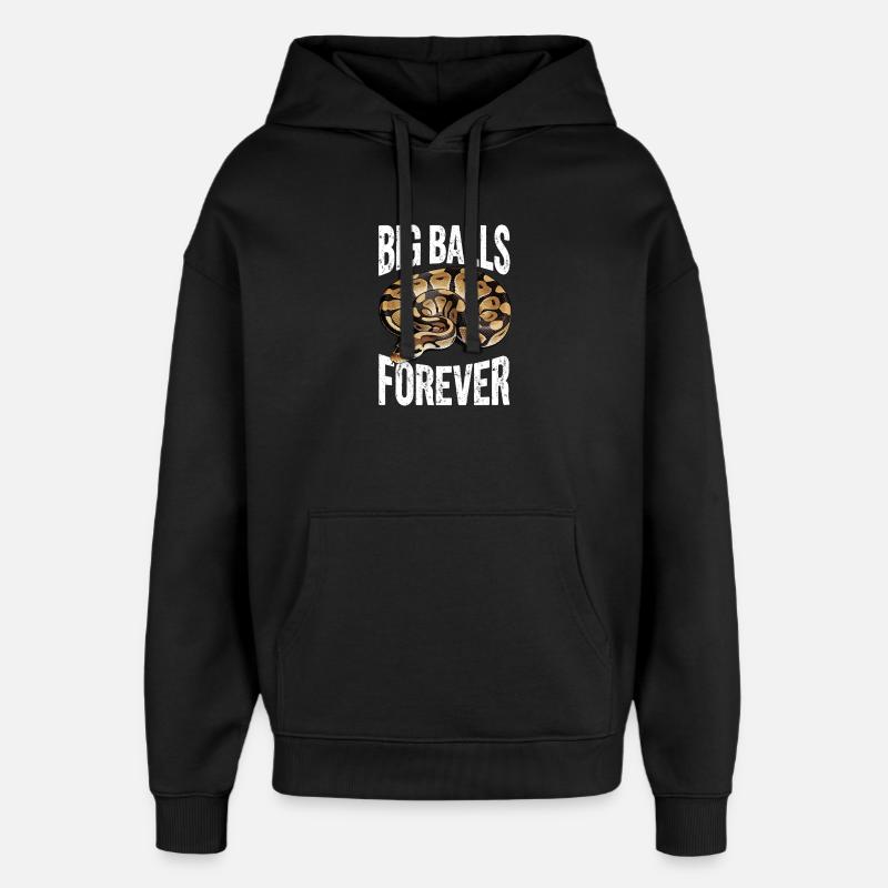 Königspython Schlangen Liebhaber Terrarium Python - Oversized Unisex Hoodie von Stanley/Stella - Schwarz