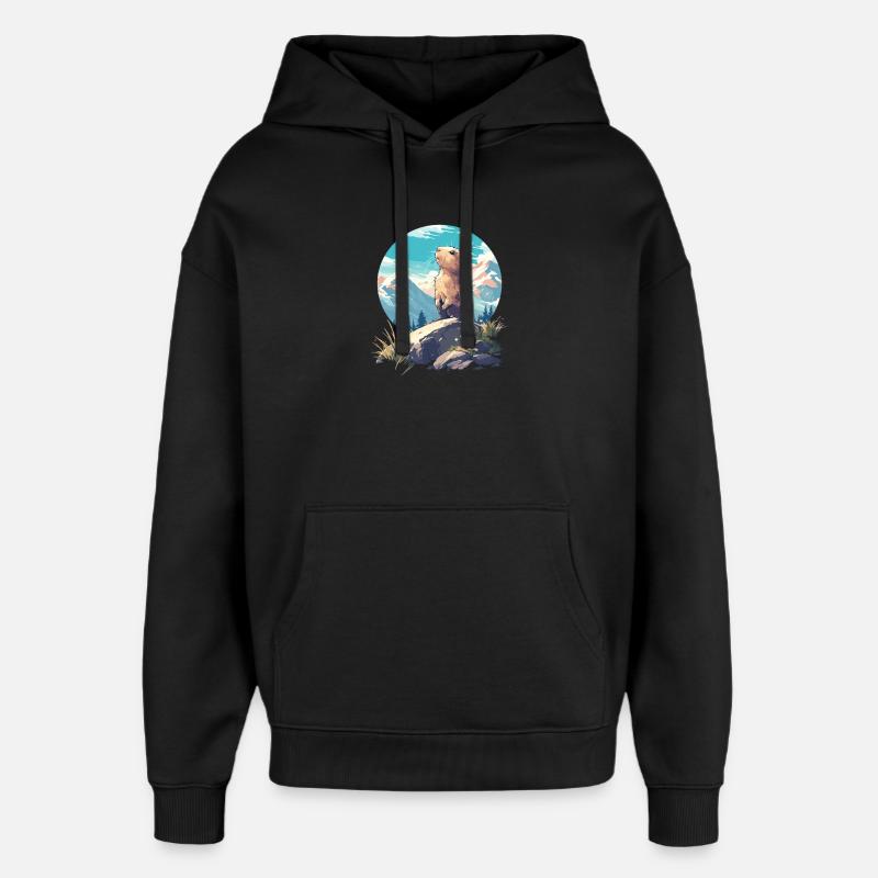 Lemminge Lemming - Oversized Unisex Hoodie von Stanley/Stella - Schwarz