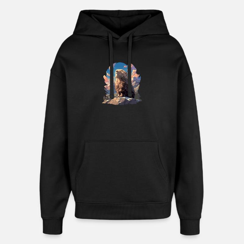 Lemmings Lemming - Sweat à capuche unisexe Stanley/Stella Oversized - noir