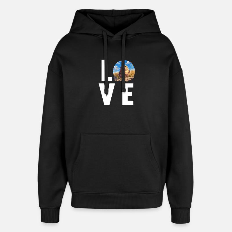 Lemminge Lemming - Oversized Unisex Hoodie von Stanley/Stella - Schwarz
