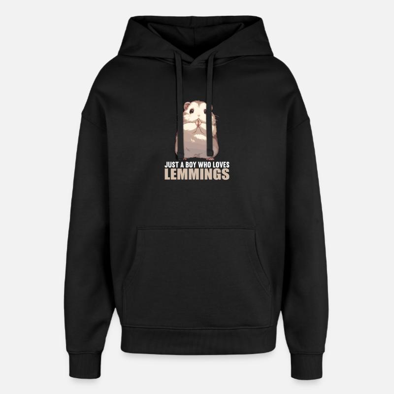 Lemminge Lemming - Oversized Unisex Hoodie von Stanley/Stella - Schwarz