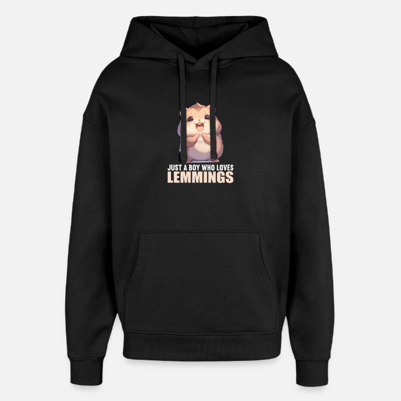 Lemmings Lemming - Sweat à capuche unisexe Stanley/Stella Oversized - noir