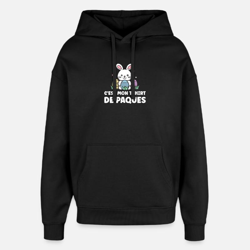 hUMOUR PAQUES - Sweat à capuche unisexe Stanley/Stella Oversized - noir