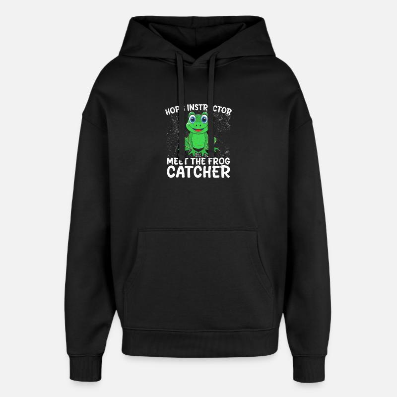 Frog Catcher Hop´s Instructor Frog - Oversized Unisex Hoodie von Stanley/Stella - Schwarz