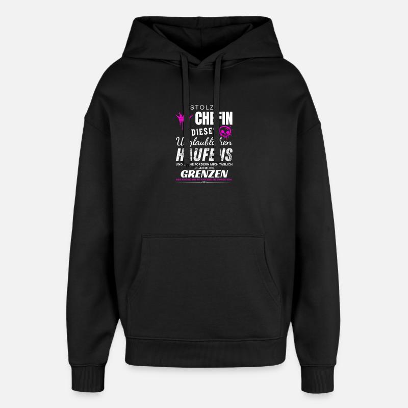 Stolze Chefin unglaublich Haufen Chefin Geschenke - Sweat à capuche unisexe Stanley/Stella Oversized - noir