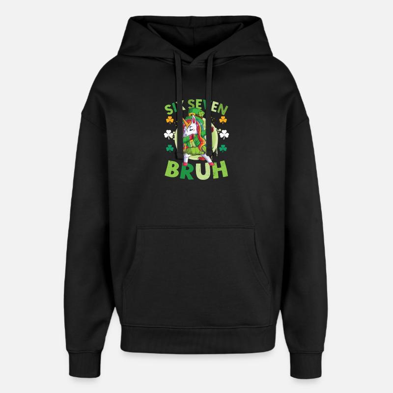 La licorne Saint-Patrick - Sweat à capuche unisexe Stanley/Stella Oversized - noir