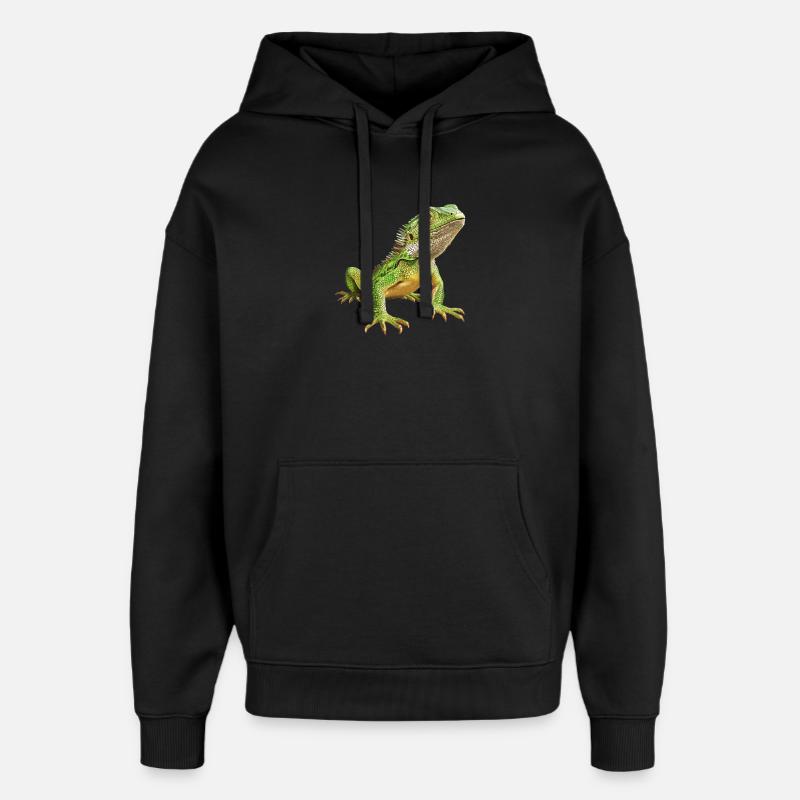 Lézard des lézards - Sweat à capuche unisexe Stanley/Stella Oversized - noir