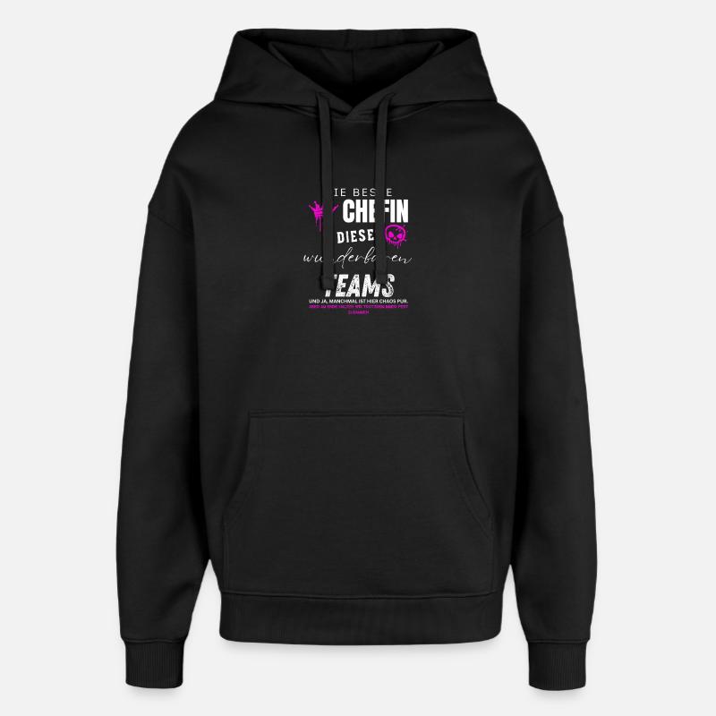 beste Chefin wunderbares Team Chefin geschenke - Sweat à capuche unisexe Stanley/Stella Oversized - noir