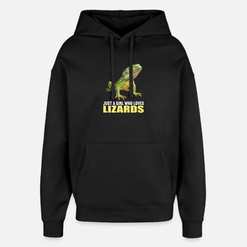 Lézard des lézards - Sweat à capuche unisexe Stanley/Stella Oversized - noir