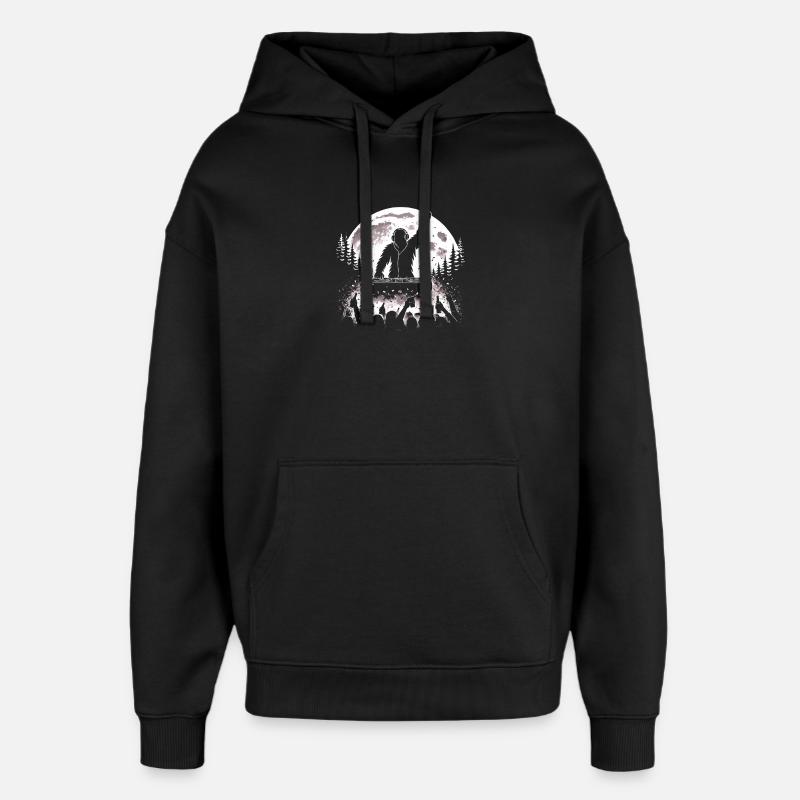 Bigfoot DJ - Sweat à capuche unisexe Stanley/Stella Oversized - noir