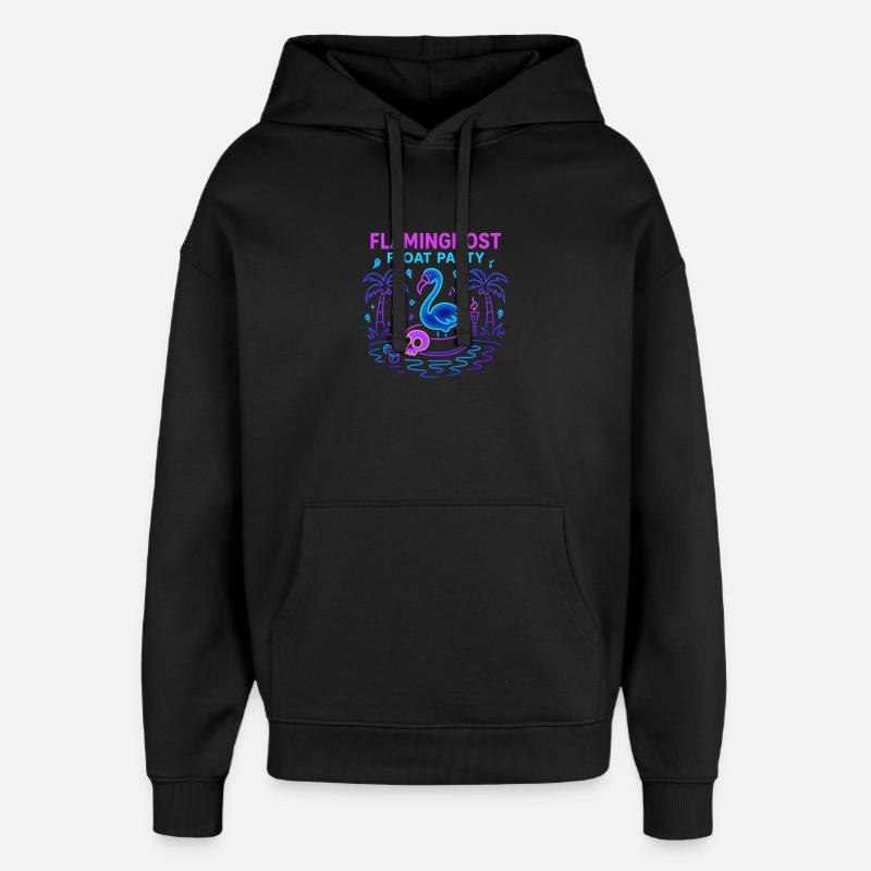 Flaminghost Float Party Halloween Pool - Oversized Unisex Hoodie von Stanley/Stella - Schwarz