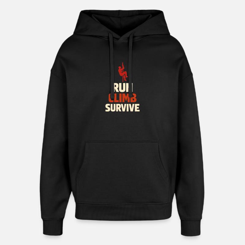 Hindernislauf-rennfahrer Hindernislauf Ocr - Oversized Unisex Hoodie von Stanley/Stella - Schwarz