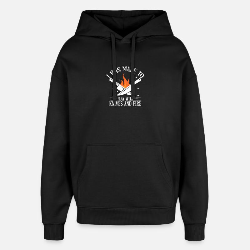 Buffy Chef Capo Chef Baker Chef Uniforme Cucina Io - Stanley/Stella Oversized Felpa con cappuccio unisex - nero
