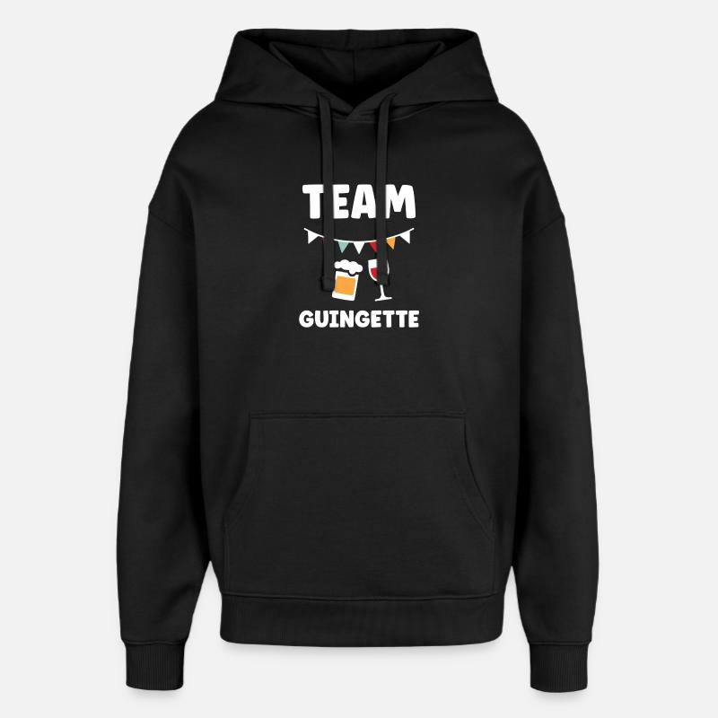 Festliches Guinguette-Team - Oversized Unisex Hoodie von Stanley/Stella - Schwarz
