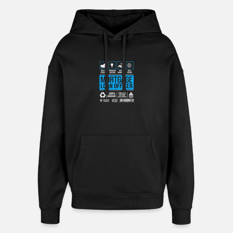 Hypothèque par emprunt en copropriété - Sweat à capuche unisexe Stanley/Stella Oversized - noir