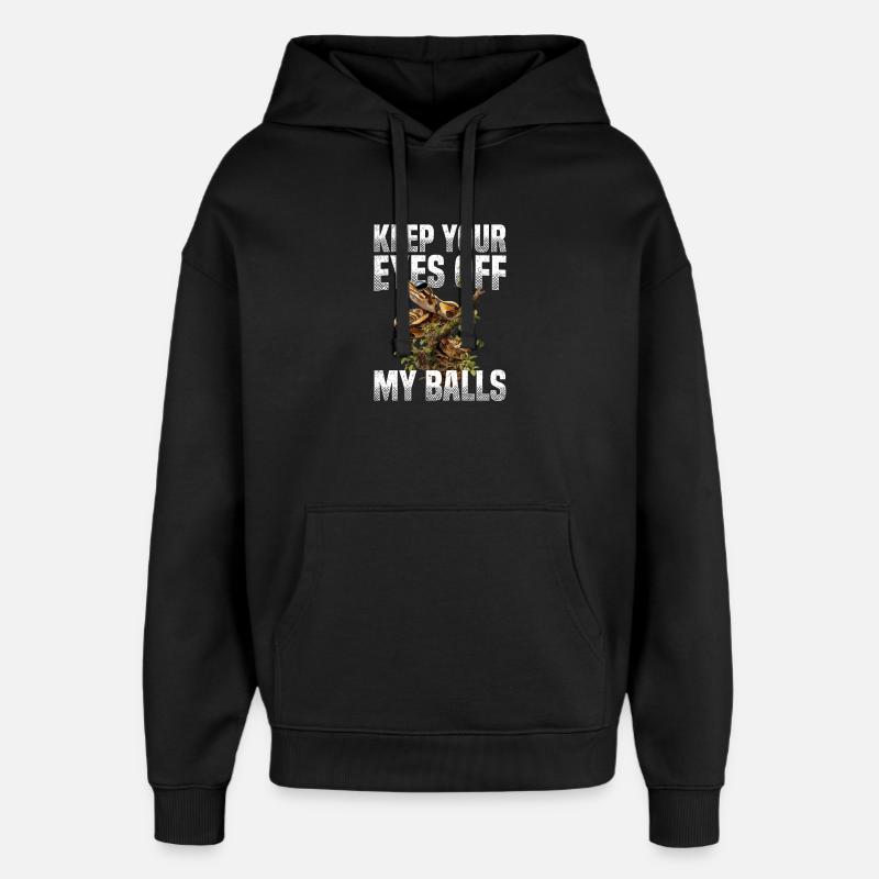 Königspython Schlangen Liebhaber Terrarium Python - Oversized Unisex Hoodie von Stanley/Stella - Schwarz