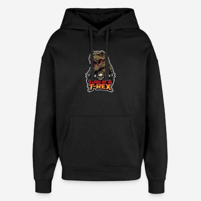 Dinosaure emo, Dino triste, Émotif - Sweat à capuche unisexe Stanley/Stella Oversized - noir