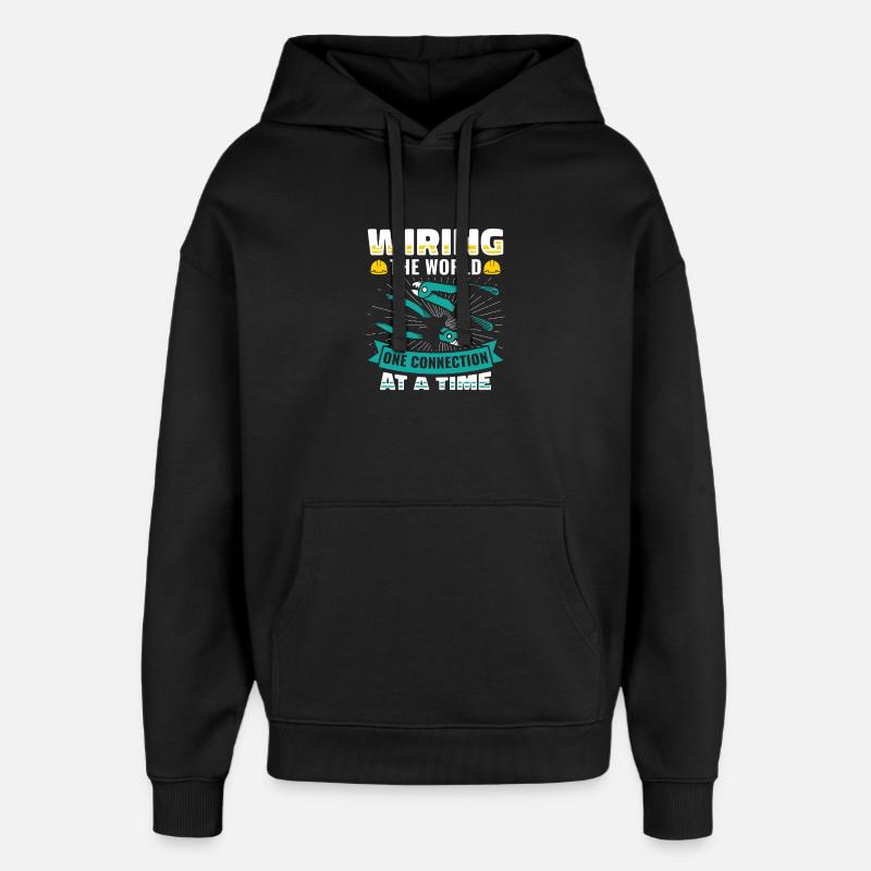 Electrician, Electronics Technician, Electrician - Oversized Unisex Hoodie by Stanley/Stella - black