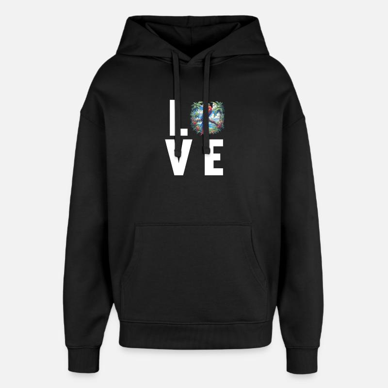 L’ère de l’ara - Sweat à capuche unisexe Stanley/Stella Oversized - noir