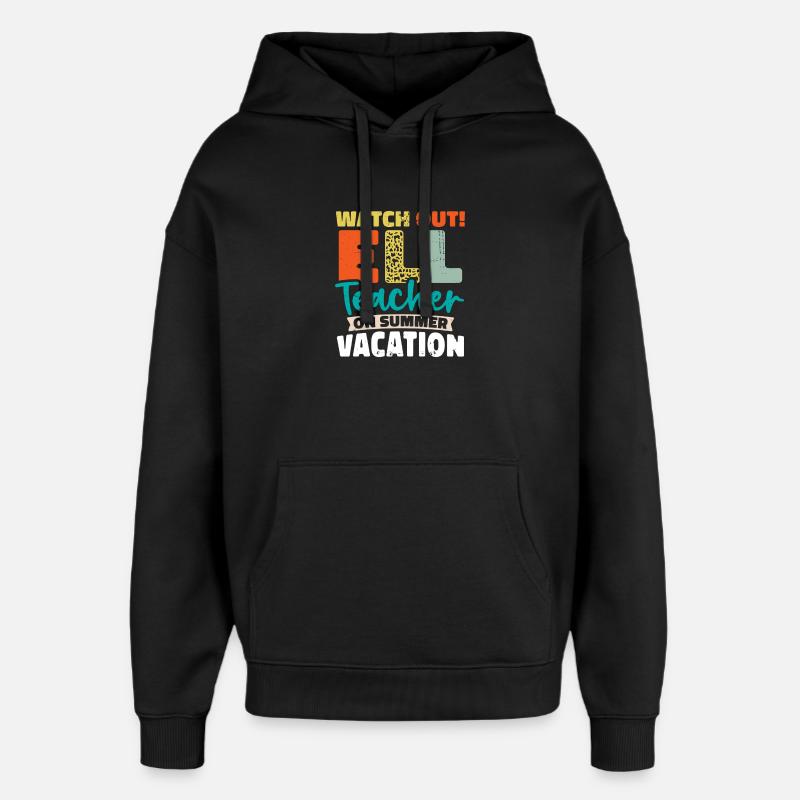 Professeur ELL Langue anglaise - Sweat à capuche unisexe Stanley/Stella Oversized - noir