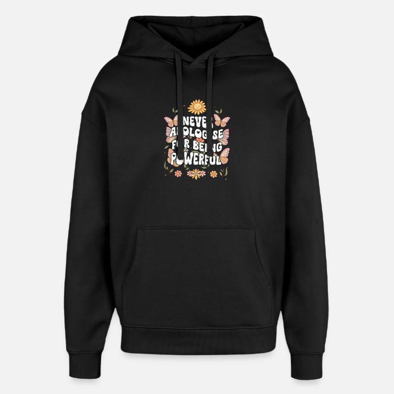 Graphique inspirant de fan papillon - Sweat à capuche unisexe Stanley/Stella Oversized - noir