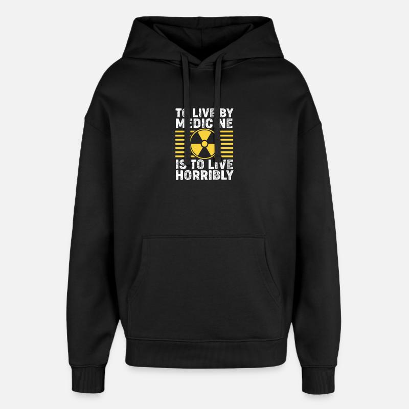 Radiologie Nuklear Atom Nuklearmedizin - Oversized Unisex Hoodie von Stanley/Stella - Schwarz